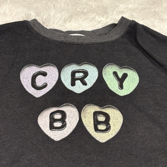 Wildfox Cry Baby Roadtripper Graphic Oversized Pullover Sweater Size Large - Picture 6 of 10